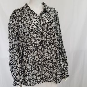 Black/White Floral Shirt
